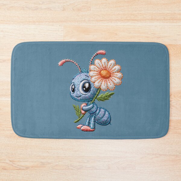 Item preview, Cute Embroidered Ant with Daisy designed and sold by MegaNovaArt.