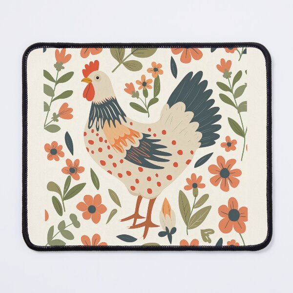 Item preview, Scandinavian Folk Art, Floral Chicken designed and sold by xiao xuans.