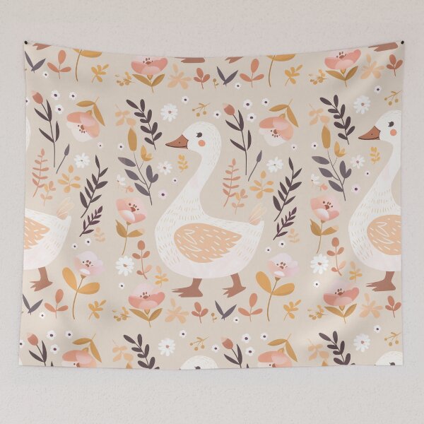 Item preview, Scandinavian Folk Art, Floral Goose designed and sold by xiao xuans.