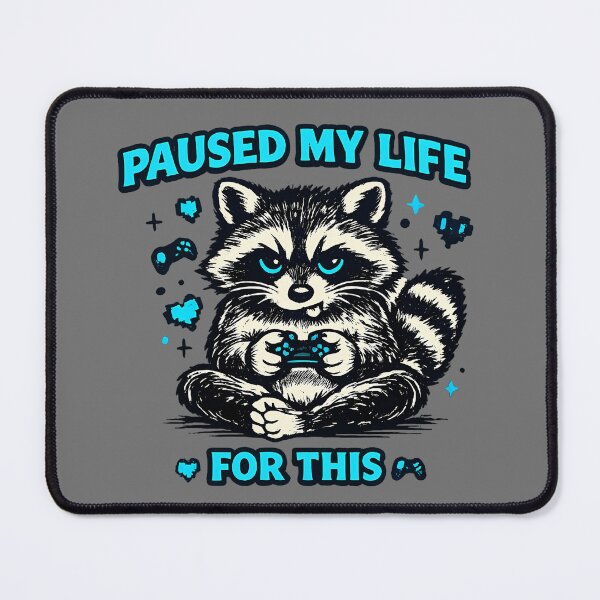 Item preview, Paused My Life For This Raccoon Funny Gamer Shirt Gaming Gift Goblincore Tee Trash Panda Gamer Shirt Gaming Humor Gift designed and sold by Gremlin Hours.