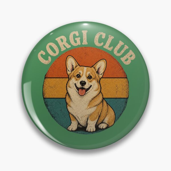 Item preview, Vintage Corgi Club – Retro Sunset Dog Lover  designed and sold by InkWeaveShop.