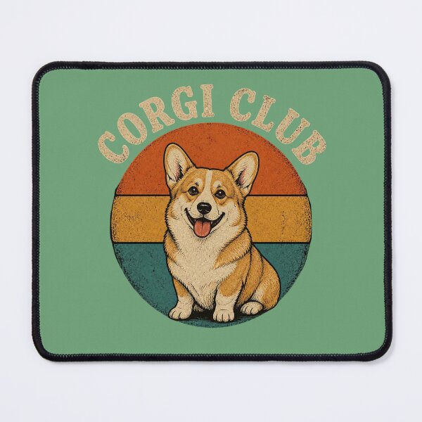 Item preview, Vintage Corgi Club – Retro Sunset Dog Lover designed and sold by InkWeaveShop.