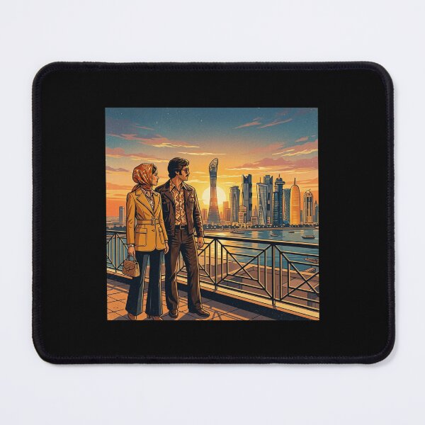 Item preview, Vintage Doha Sunset Fashion Travel Art designed and sold by DuckOddity.