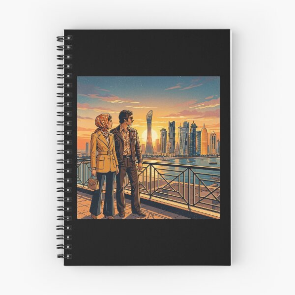 Item preview, Vintage Doha Sunset Fashion Travel Art designed and sold by DuckOddity.