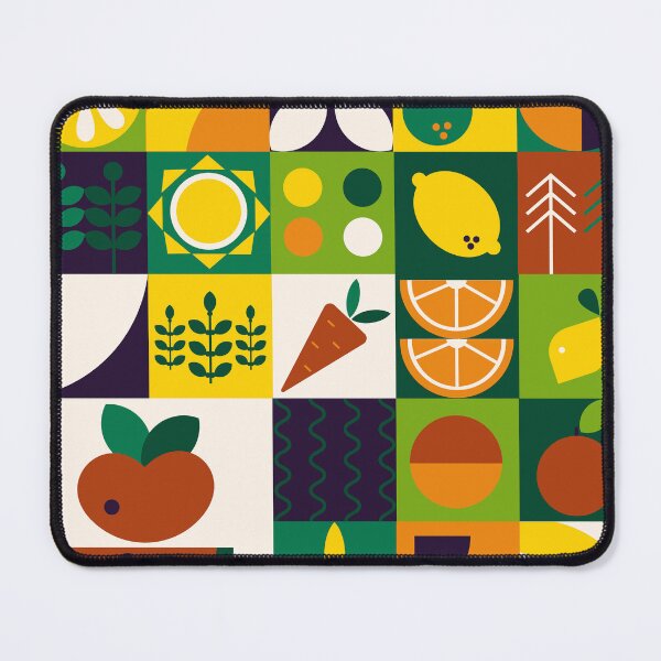 Item preview, Mid-Century Modern Bauhaus Style Geometric Fruit Pattern designed and sold by DEC02.