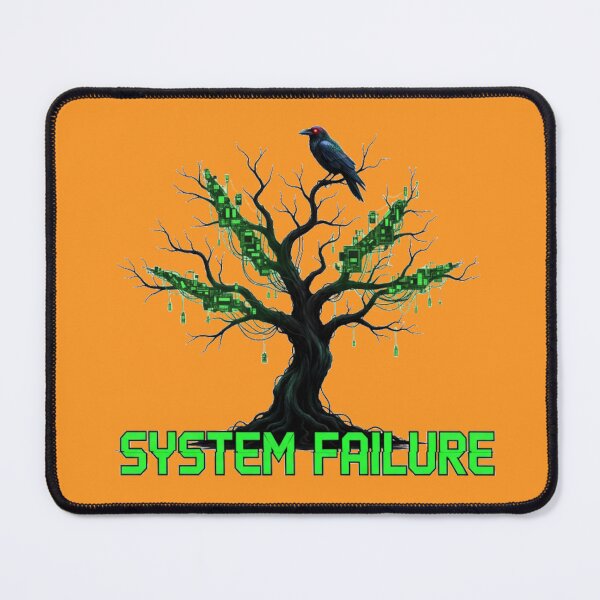 Item preview, System Failure Cyber Tree – Digital Matrix Crow Tech Art designed and sold by puzzell.