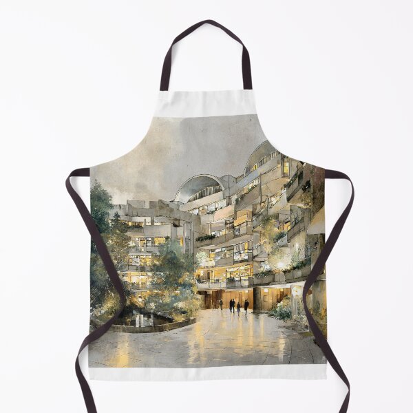 Item preview, Frobisher Crescent at Dusk — Barbican Estate London Watercolour designed and sold by Atelier Pivoine.