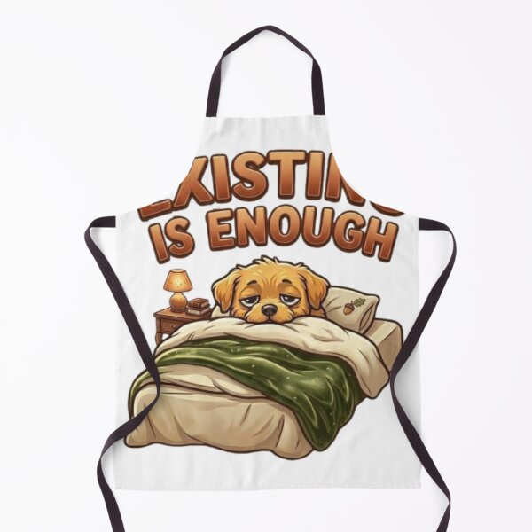 Item preview, Existing Is Enough Cute Sleepy Golden Retriever Dog Meme designed and sold by Northern Glow Art.