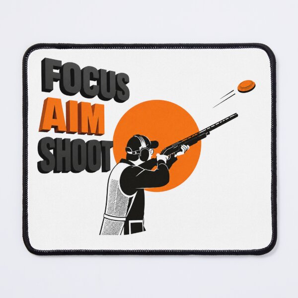 Item preview, Focus aim shoot clay pigeon design designed and sold by Hadderstyle.