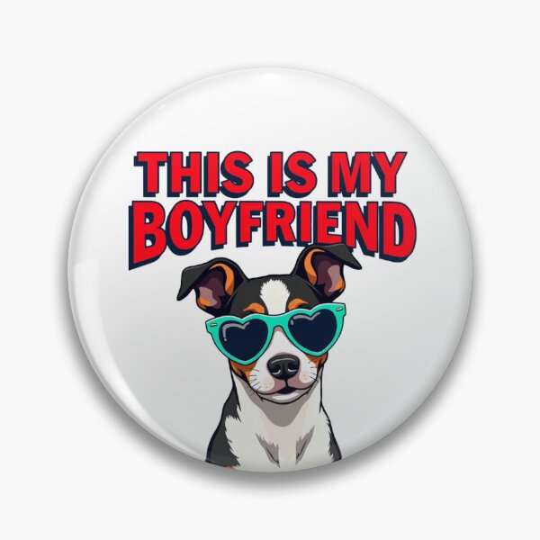 Item preview, Jack Russell Terrier in sunglasses with This Is My Boyfriend text designed and sold by Prints by Mat.