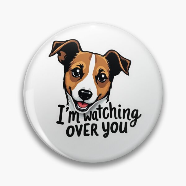 Item preview, Jack Russell Terrier with I'm watching over you text designed and sold by Prints by Mat.