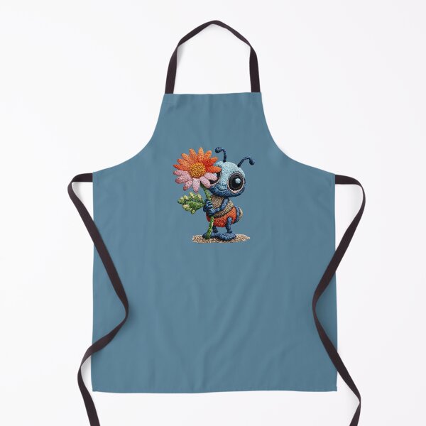 Item preview, Cute Embroidered Bee with Flower designed and sold by MegaNovaArt.