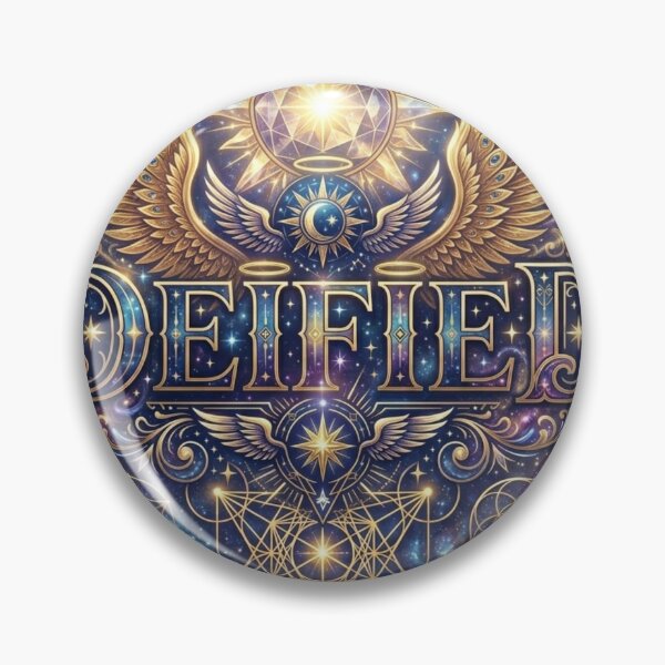 Item preview, Deified Spiritual Cosmic Art - Sacred Geometry Gold Wings Galaxy T-Shirt Poster designed and sold by RAMHEARTS.