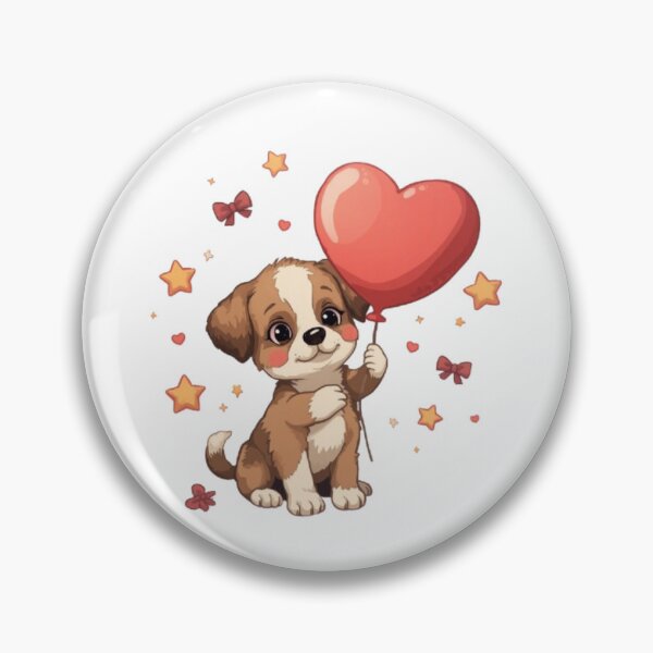 Item preview, Heart Puppy Kawaii Sticker designed and sold by Stylestickers55.