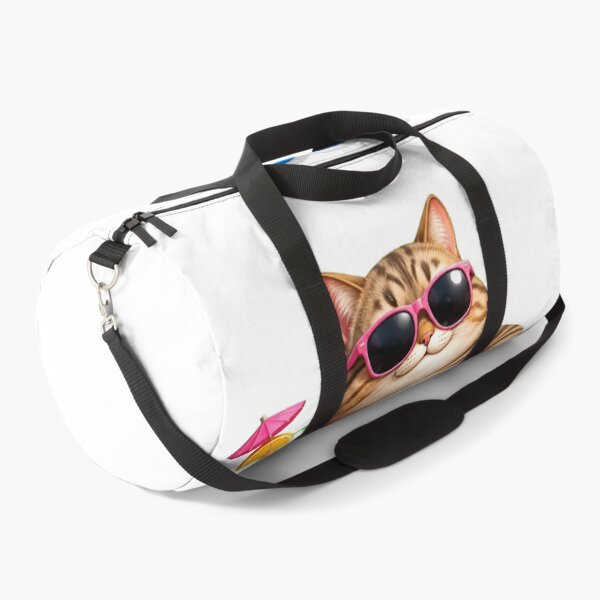 Item preview, Vacation Mode Relaxing Cat Summer Sticker designed and sold by PawFusionArt.