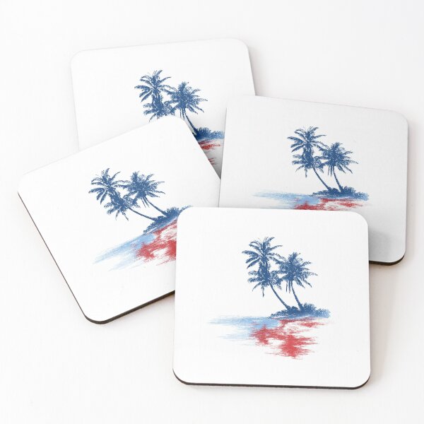 Item preview, Haiti Beach Palm trees Flag COLORS designed and sold by AyitiBleuShop.