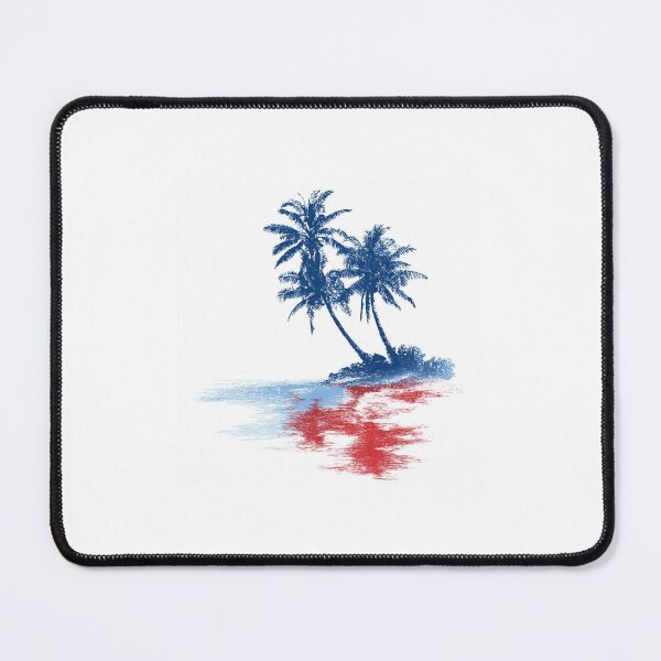 Item preview, Haiti Beach Palm trees Flag COLORS designed and sold by AyitiBleuShop.