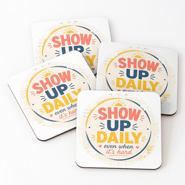 Item preview, Show Up Daily Even When It's Hard – Motivational Positive Mindset Gift designed and sold by UrmiCreation.