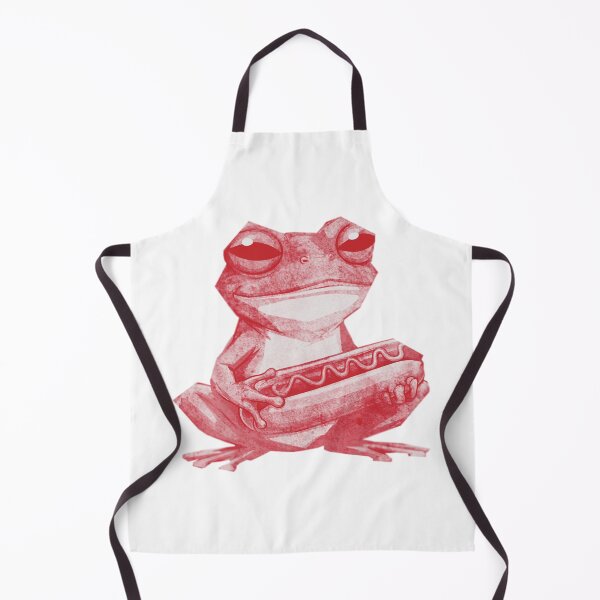 Item preview, Grumpy Frog Holding Hot Dog designed and sold by kinpirks.