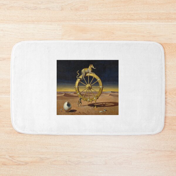 Item preview, Wheel of Fortune Tarot Card Surrealist Art - Salvador Dali Style Melting Desert Mystical Painting designed and sold by bandarartisan.
