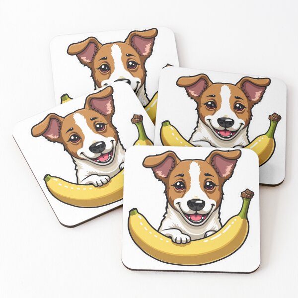 Item preview, Jack Russell Terrier with banana designed and sold by Prints by Mat.