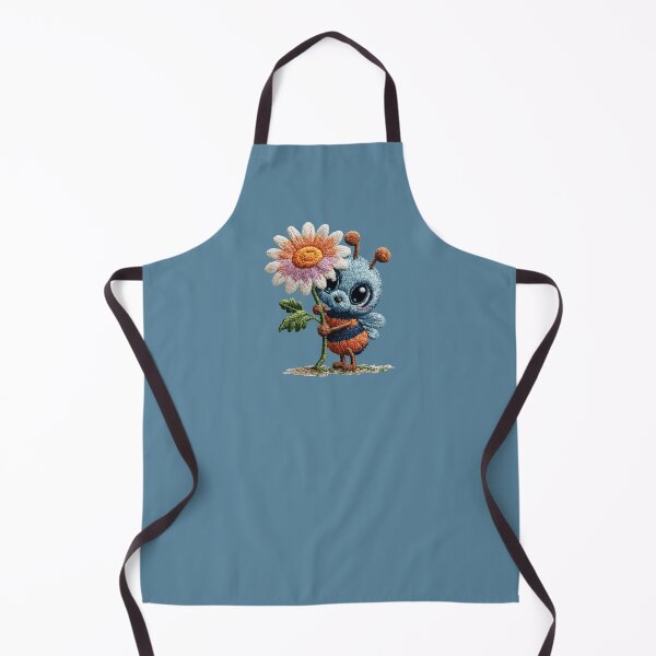 Item preview, Cute Embroidered Bumblebee with Daisy designed and sold by MegaNovaArt.