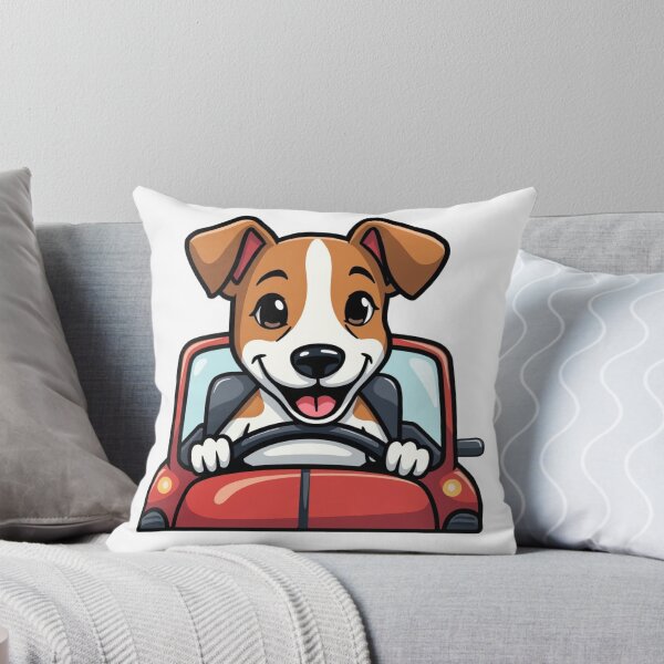 Item preview, Jack Russell Terrier driving red car designed and sold by Prints by Mat.