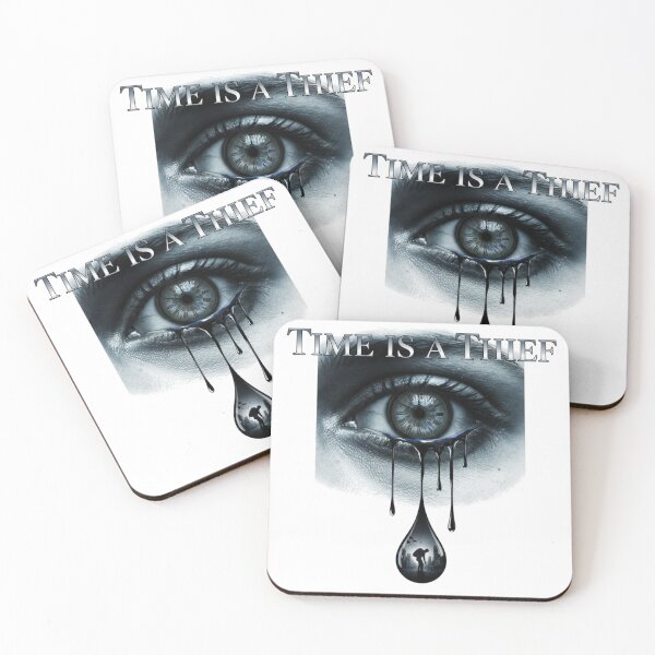 Item preview, Time Is A Thief – Surreal Eye Clock and Crying Tear Creative Art designed and sold by puzzell.