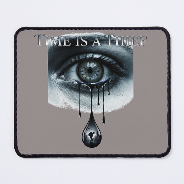 Item preview, Time Is A Thief – Surreal Eye Clock and Crying Tear Creative Art designed and sold by puzzell.