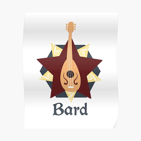 Dandd Bard Class Sticker Poster For Sale By Gartisan Redbubble 