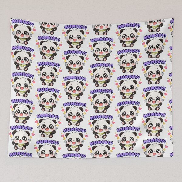 Item preview, Hungry Panda Animal Clipart designed and sold by KJackArtwork.