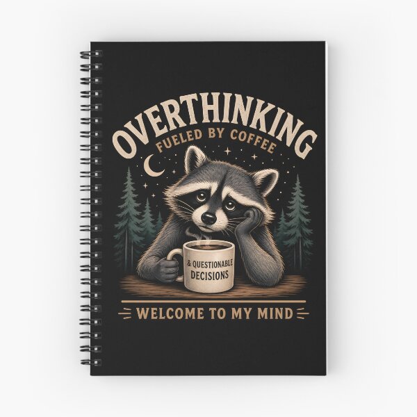 Item preview, Overthinking Fueled By Coffee And Questionable Decisions designed and sold by Stikaro.