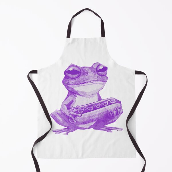 Item preview, Grumpy Frog Holding Hot Dog designed and sold by kinpirks.