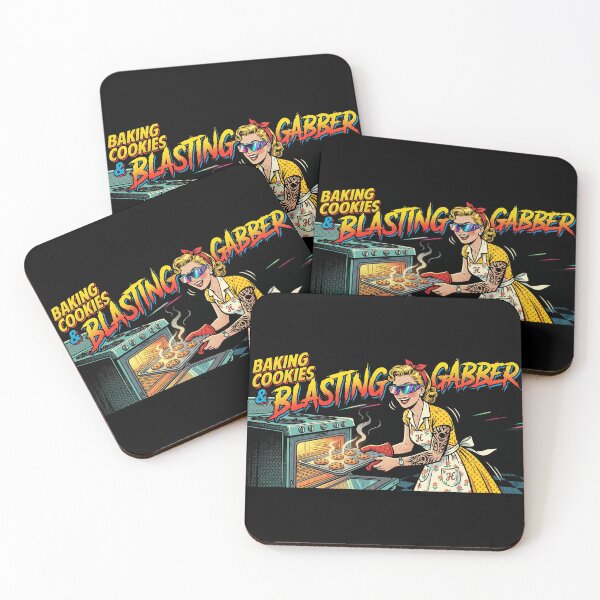 Item preview, Baking Cookies Blasting Gabber Retro Pop Art designed and sold by SPAZE-Typo.