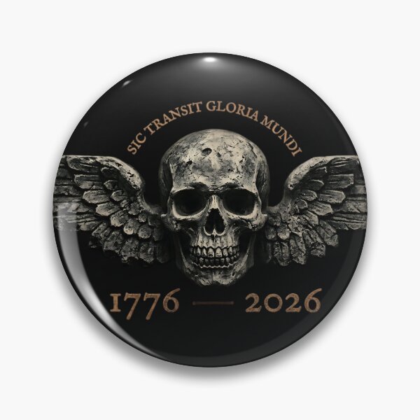 Item preview, Dark 1776 to 2026 US Semiquincentennial Winged Skull T-Shirt designed and sold by DarkOriginArts.