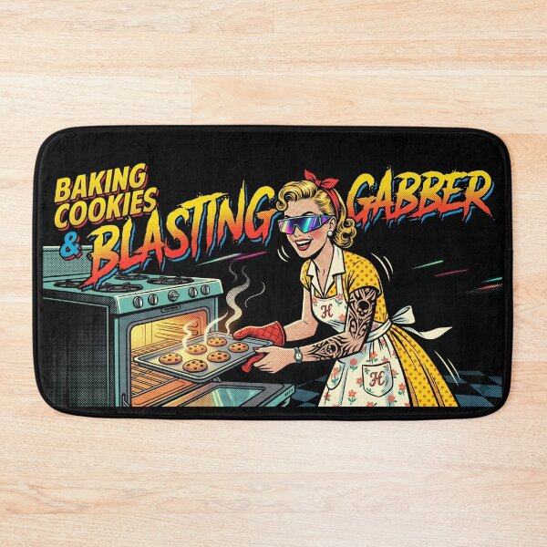Item preview, Baking Cookies Blasting Gabber Retro Pop Art designed and sold by SPAZE-Typo.