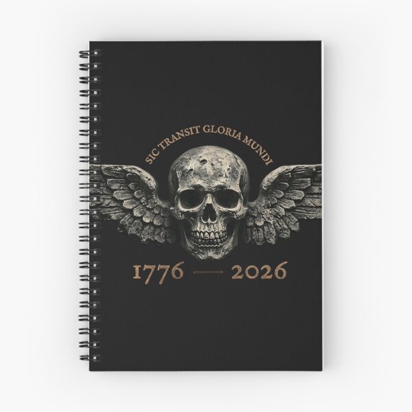 Item preview, Dark 1776 to 2026 US Semiquincentennial Winged Skull T-Shirt designed and sold by DarkOriginArts.