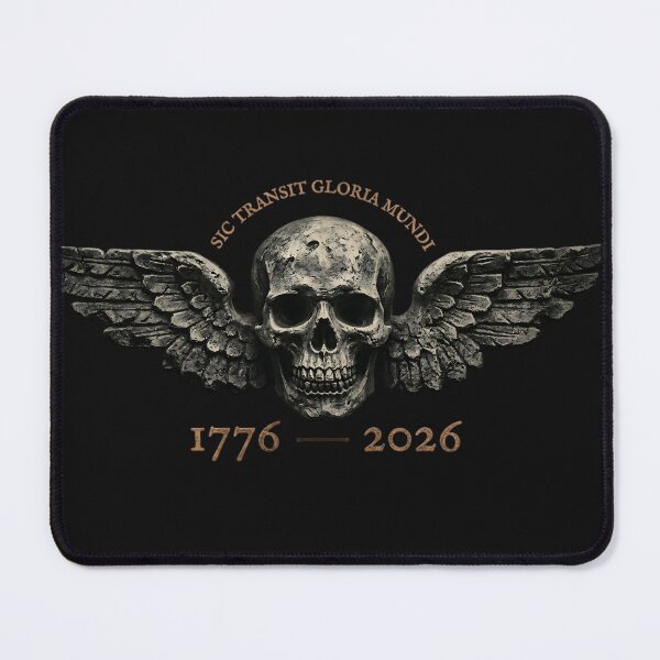 Item preview, Dark 1776 to 2026 US Semiquincentennial Winged Skull T-Shirt designed and sold by DarkOriginArts.