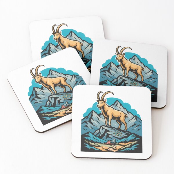 Item preview, Mountain Goat on Peak Adventure Illustration designed and sold by Gabe1983.