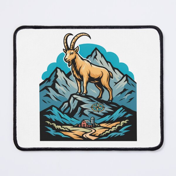 Item preview, Mountain Goat on Peak Adventure Illustration designed and sold by Gabe1983.