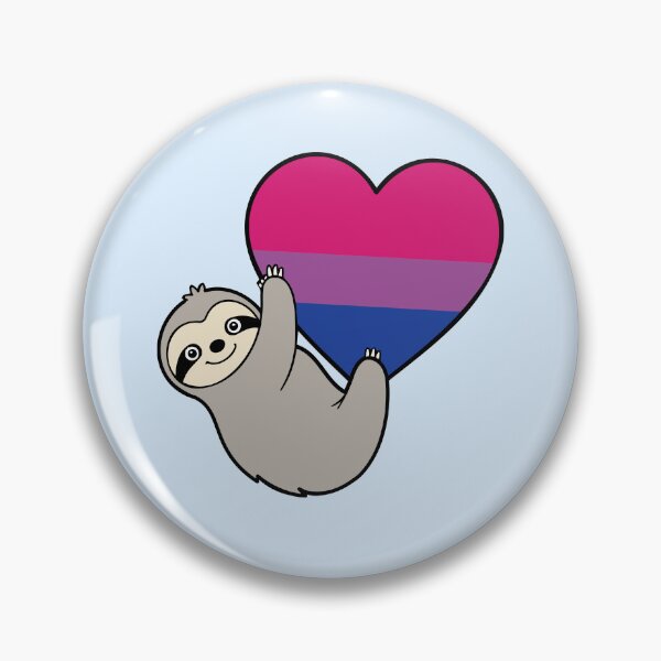 Item preview, Bisexual Pride Sloth Hugging Heart – LGBTQ+ Pride Design designed and sold by Cannaxes Studio.