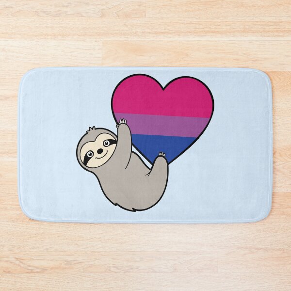 Item preview, Bisexual Pride Sloth Hugging Heart – LGBTQ+ Pride Design designed and sold by Cannaxes Studio.