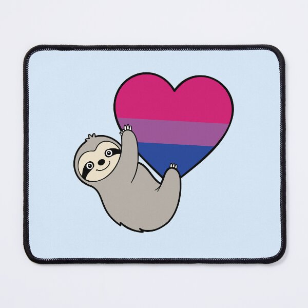 Item preview, Bisexual Pride Sloth Hugging Heart – LGBTQ+ Pride Design designed and sold by Cannaxes Studio.