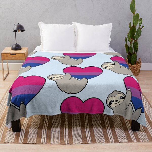 Item preview, Bisexual Pride Sloth Hugging Heart – LGBTQ+ Pride Design designed and sold by Cannaxes Studio.