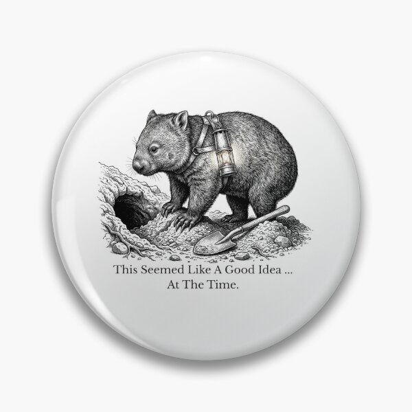 Item preview, Wombat – This Seemed Like A Good Idea At The Time | Funny Vintage Wombat Design designed and sold by lazydogonline.
