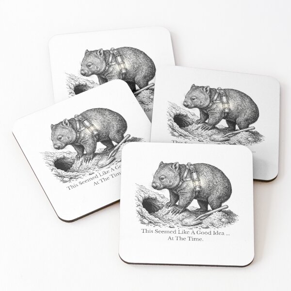 Item preview, Wombat – This Seemed Like A Good Idea At The Time | Funny Vintage Wombat Design designed and sold by lazydogonline.