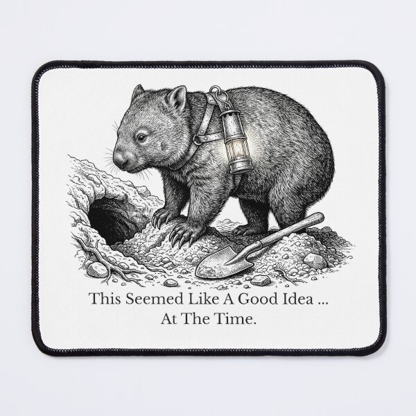 Item preview, Wombat – This Seemed Like A Good Idea At The Time | Funny Vintage Wombat Design designed and sold by lazydogonline.