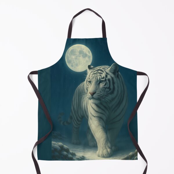 Item preview, Moonlit White Tiger Fantasy Art designed and sold by ManJiangHong.