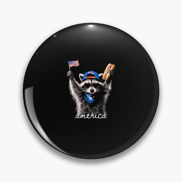 Item preview, Patriotic Cool Raccoon 4th of July American Flag and Hot Dog  designed and sold by Methahshop.