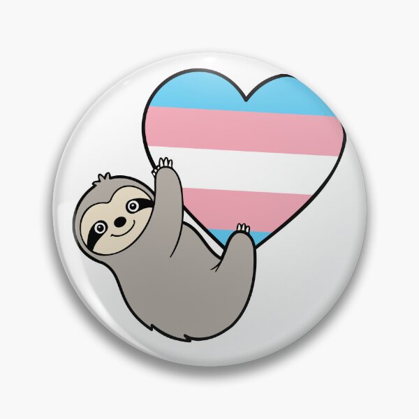 Item preview, Trangender Pride Sloth Hugging Heart – LGBTQ+ Pride Design designed and sold by Cannaxes Studio.